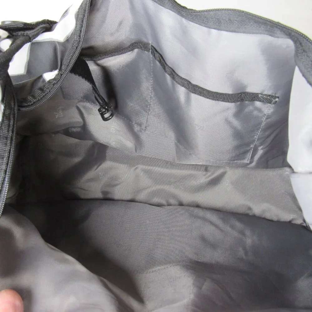 Thirty One Black White Chevront Hobo Style Crossbody Bag